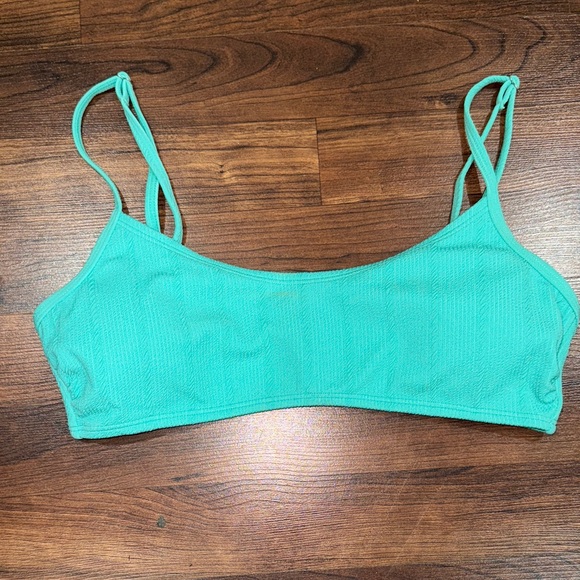 Turquoise Ribbed Bandeau Top - Picture 2 of 6